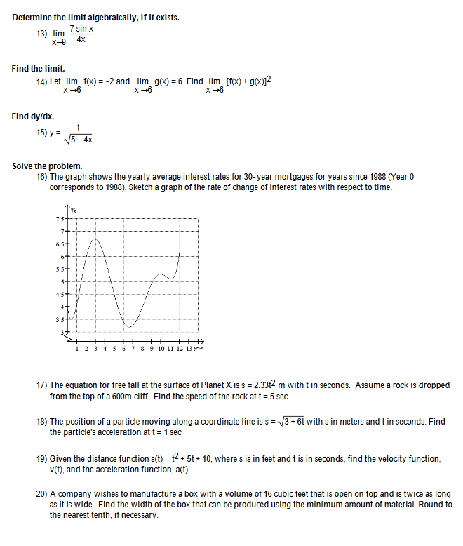 y = - 8X + 33 8 B) y= - =X C)