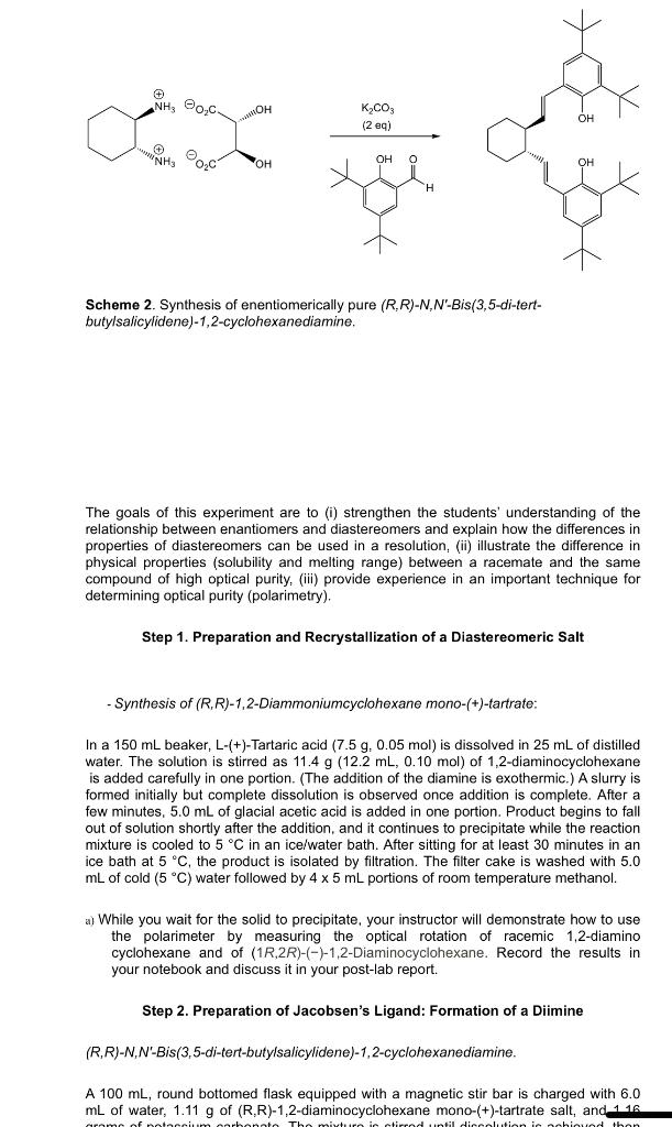 all synthetic transformations showing important intermediates when appropriate. the Enantiopurity Using Polarimetry