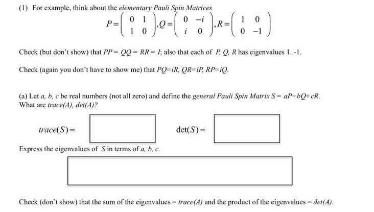 can you please show all steps steps (1) For example, think about