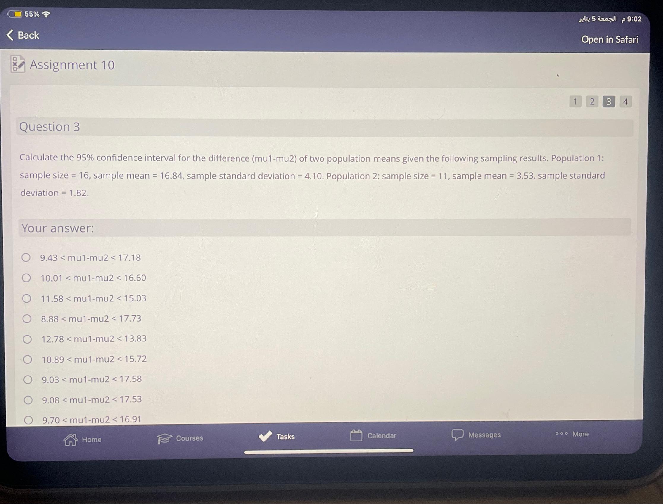  55% 5:02 Back Open in Safari Assignment 10 1 2 3