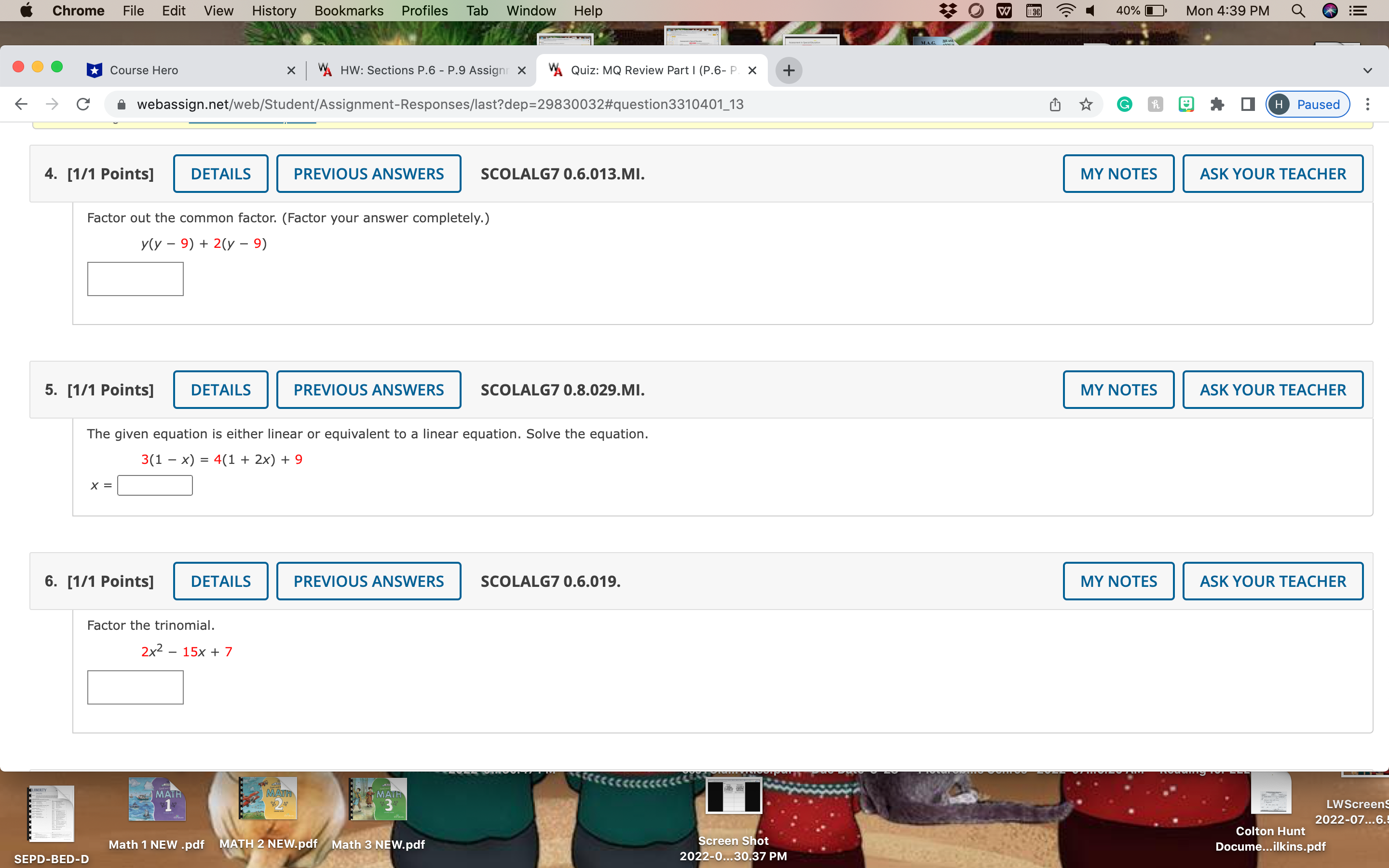 Chrome File Edit View History Bookmarks Profiles Tab Window Help W