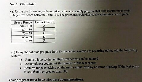 This should be an assembly program. We use Visual Studio and MASM