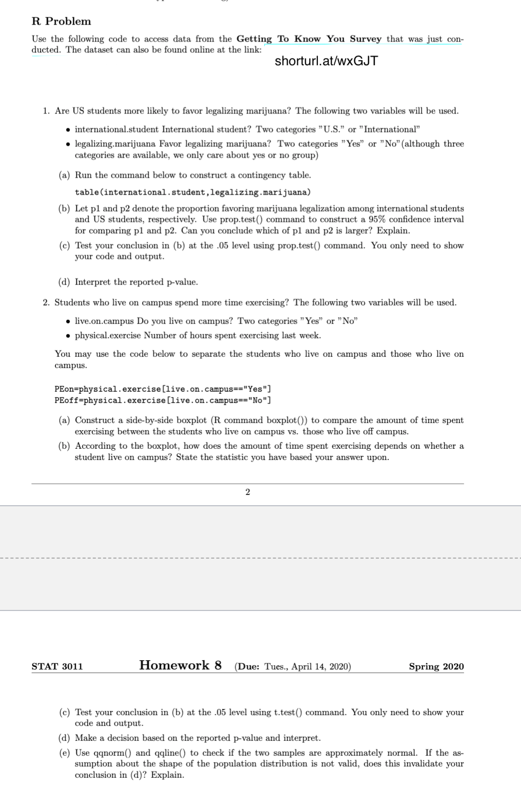  R Problem Use the following code to access data from the
