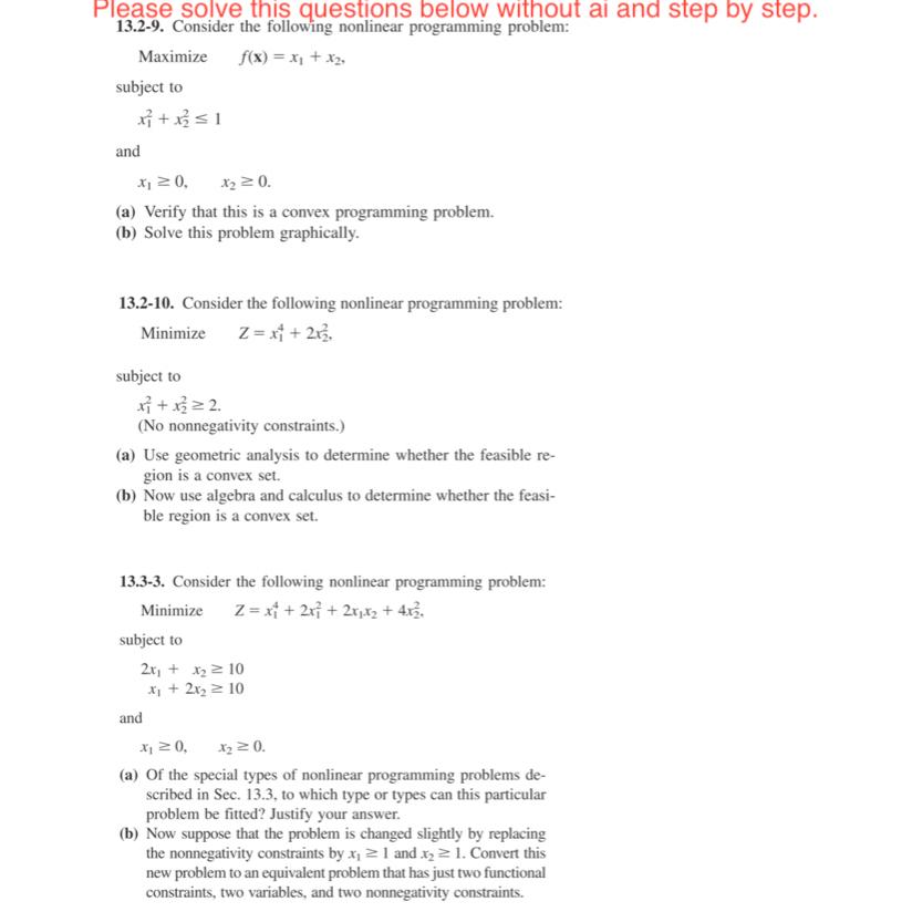  Please solve this questions below without ai and step by step.