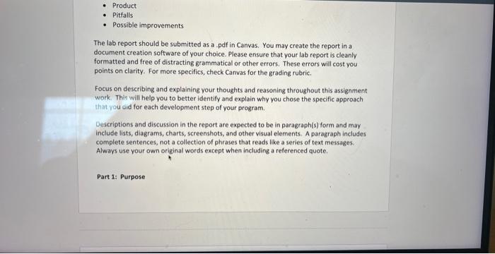 program utilizing basic C++ concepts (specific concepts should be listed as part