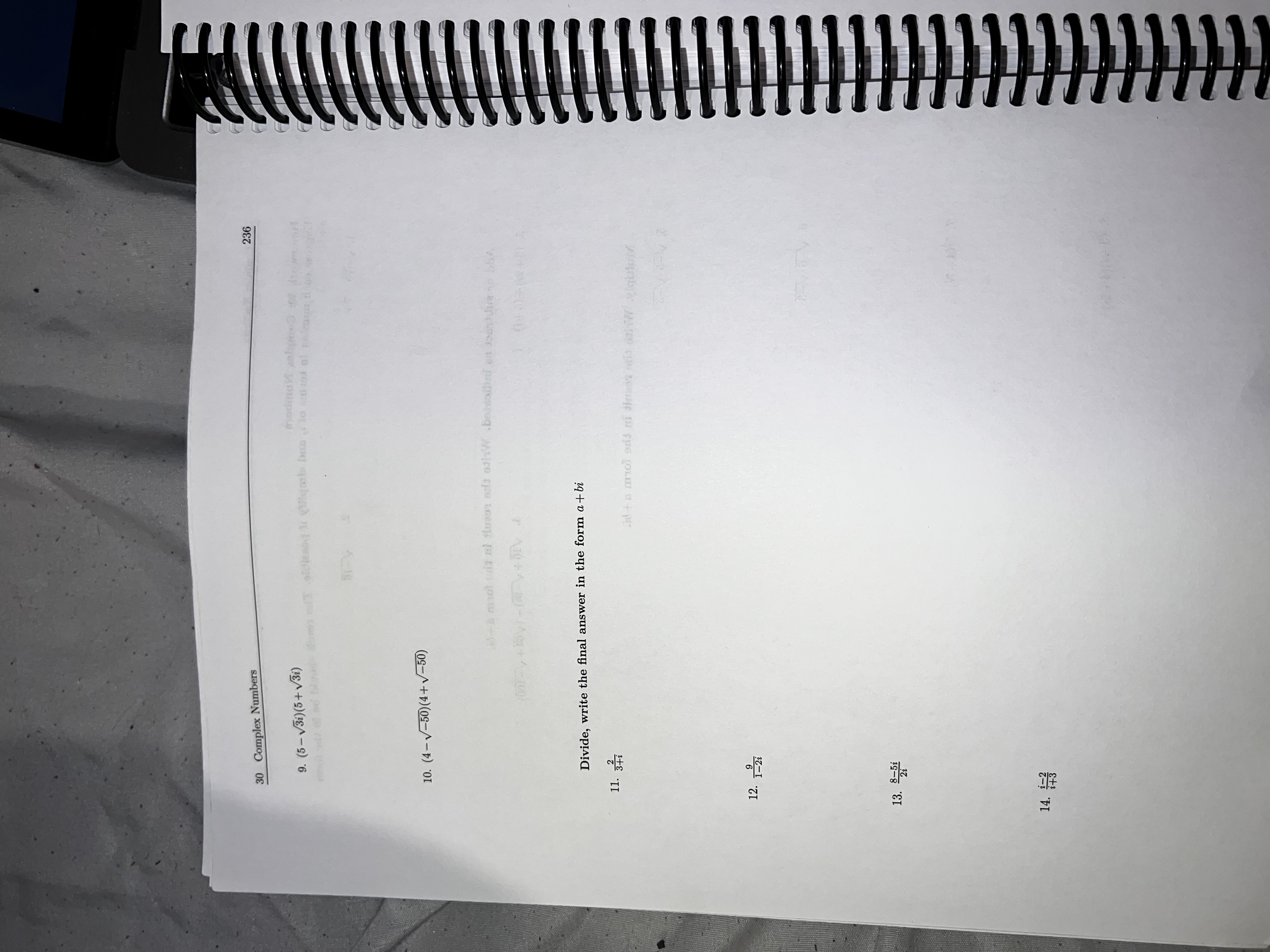 Rout i then what return shift235 HU 30 Complex Numbers Homework 30: