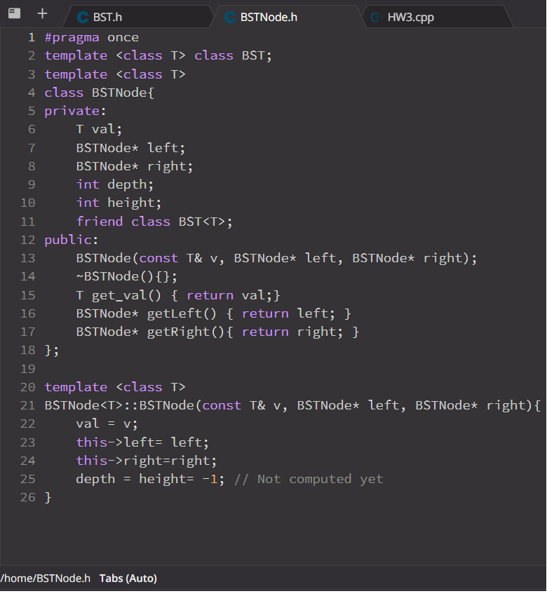 #include "StackDLL.h" template class BST { public: BST(); BST(const BST& other); ~BST();