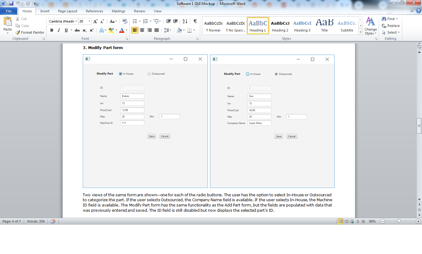 using a spreadsheet program to manually enter inventory additions, deletions, and other