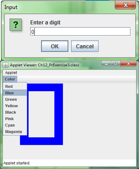 Modify this code to you create a menu and choose the color.