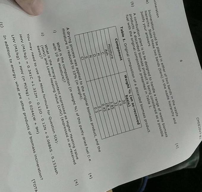  please make sure everything icheration. a) Incineration could be placed bands