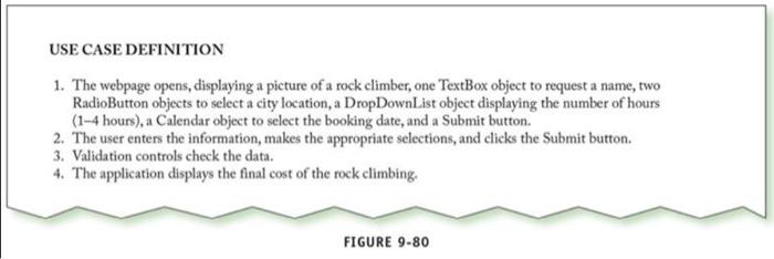 an indoor rock climbing reservation. Write the code that will execute according