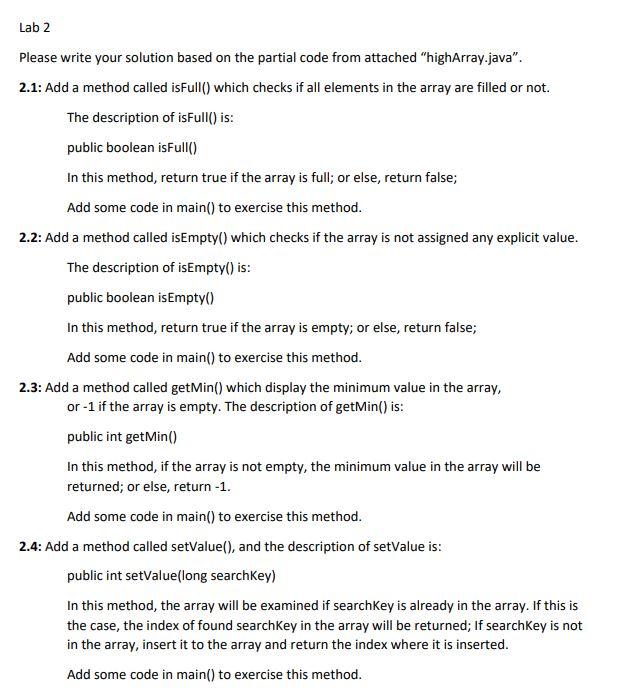 Below is java code that must be used, below is questions that