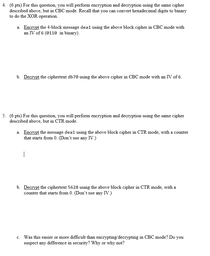 0 & a & 8 & e \\ \hline 1 & c