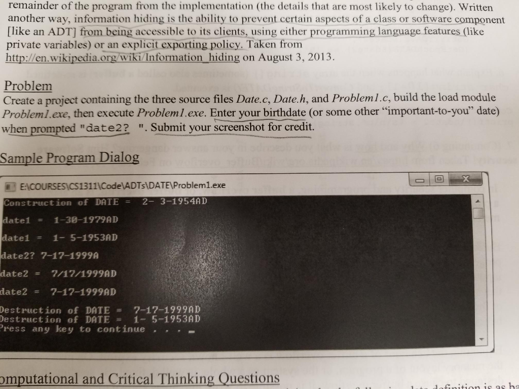 I need help working out this Homework Problem. The section Problem describes