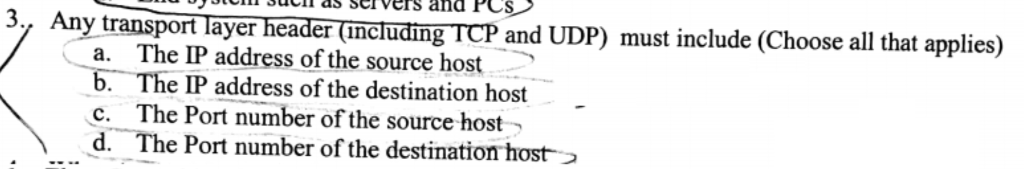 Computer Networking Please provide the correct answer " m u as servers