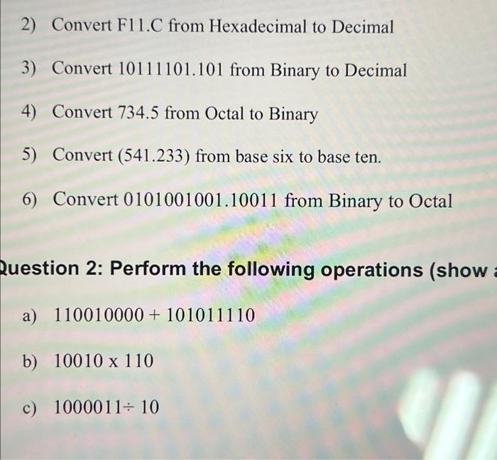 10 Dec Cat3th Ocalary Centre Convert 010100100110011 Binary to Octal Question 2: