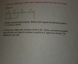  White is program, which will express the Boolean equation Y =