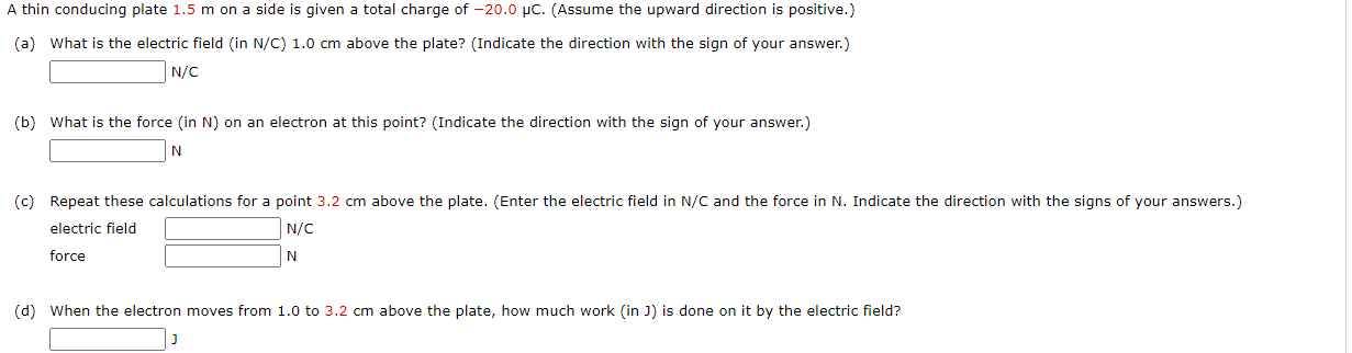  A thin conducing plate 1.5m on a side is given a