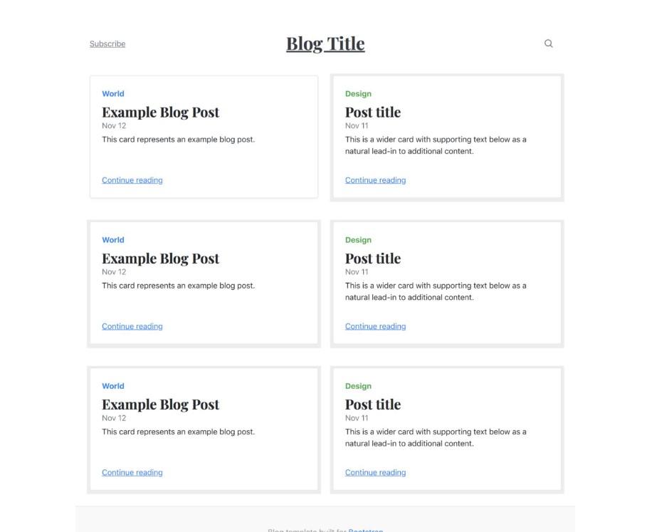 Please create a simple responsive personal blog website using PLAIN HTML and