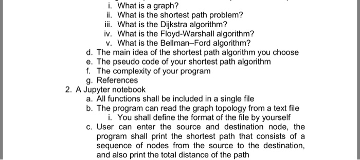  All of this in Python. i. What is a graph? ii.