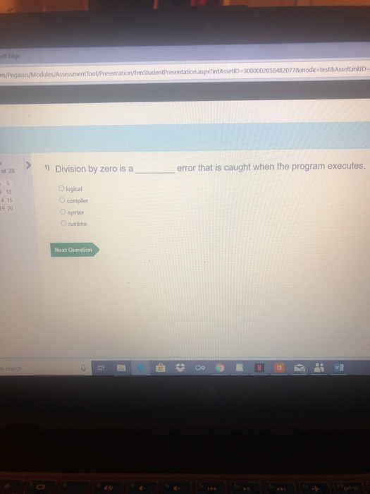 m pegasi 1) Division by zero is a error that is