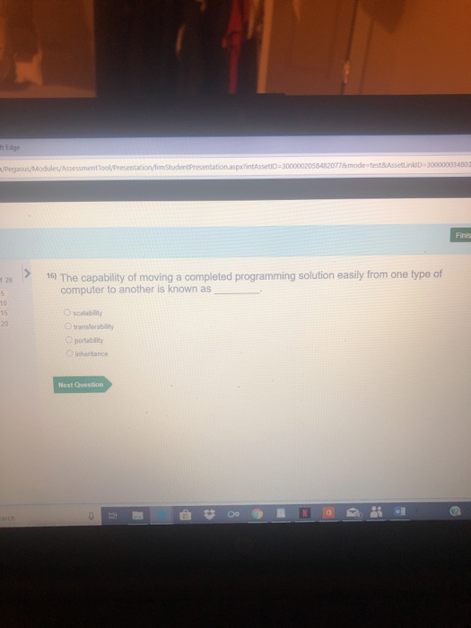 Pseudocode Syntax O Data types Next Question Oo oft Edge ules/AssessmentTool/Presentation/frmStudentpresentationaspxcintAsseto-30000020584820778mode t