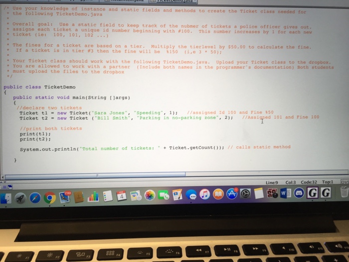  edge of instance and static fields and methods to create the