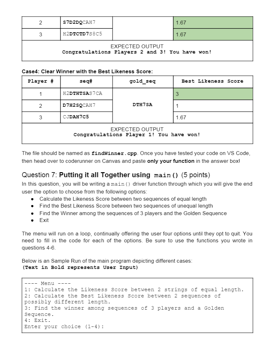 should be of the same length for the function to calculate the
