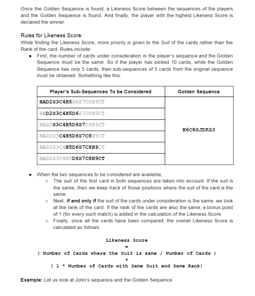 Likeness Score which the function should return segi seq2 likeness_score S7H8CJD 9HA