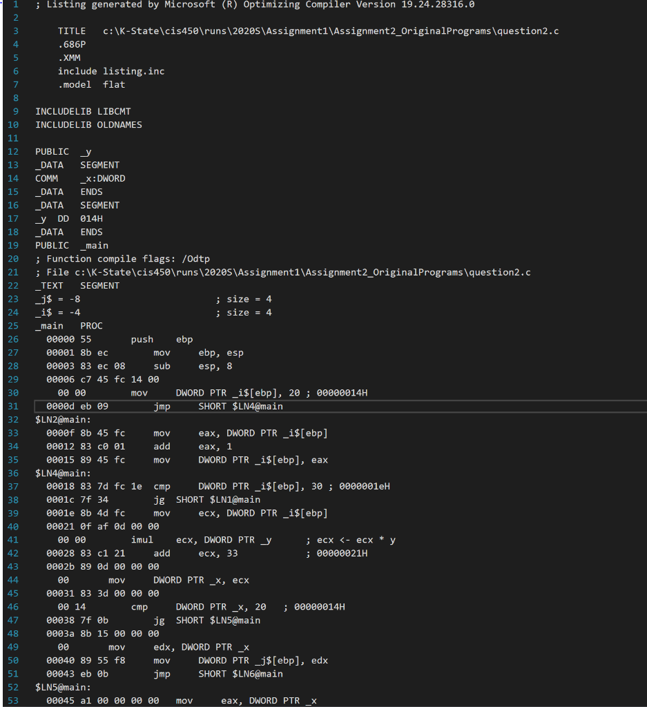 A, B, and c, below The original program does not do any