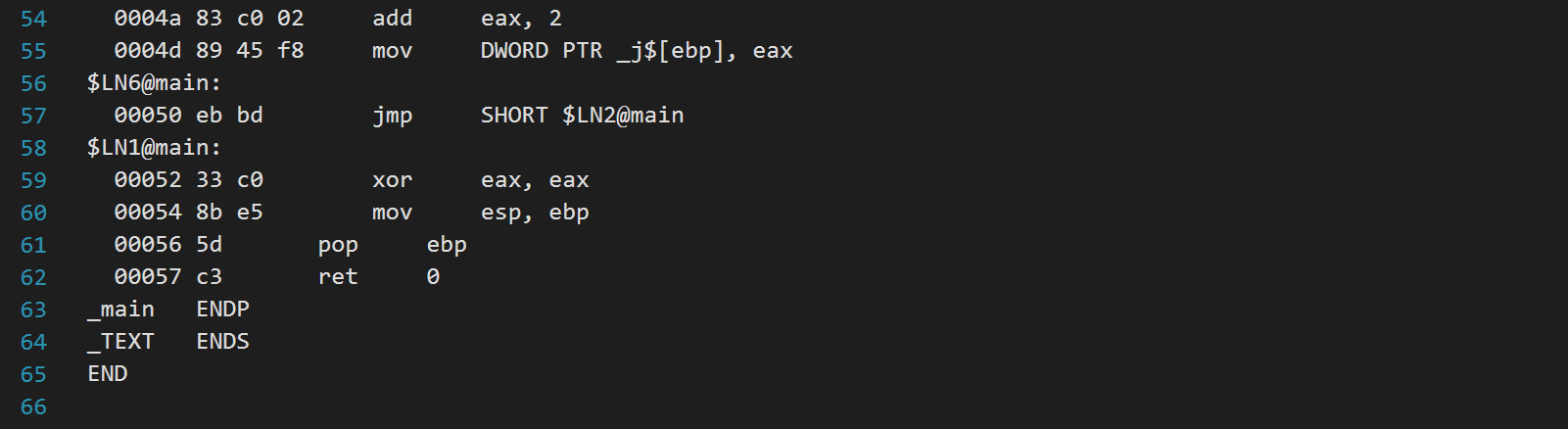 meaningful computation. You can assume that all 4 byte variables are of
