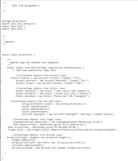 tolows: . An airline operates hights. Each alrline has ID. . Each