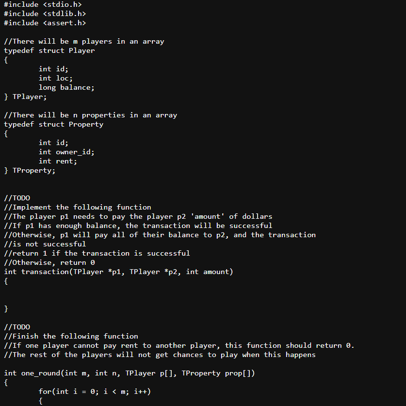  In this exercise, we will implement a simplified Monopoly game. We