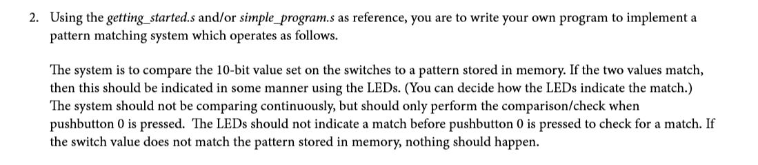 The following problem should be done using assembly language on an ARM