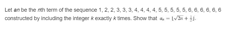 Use Discrete math for this problem: Let an be the nth term