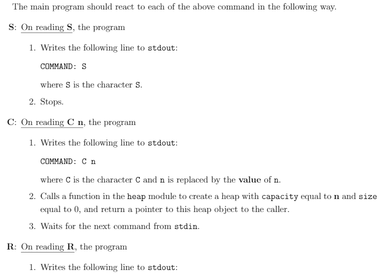 a module that implements the max-heap data structure (not all the functions