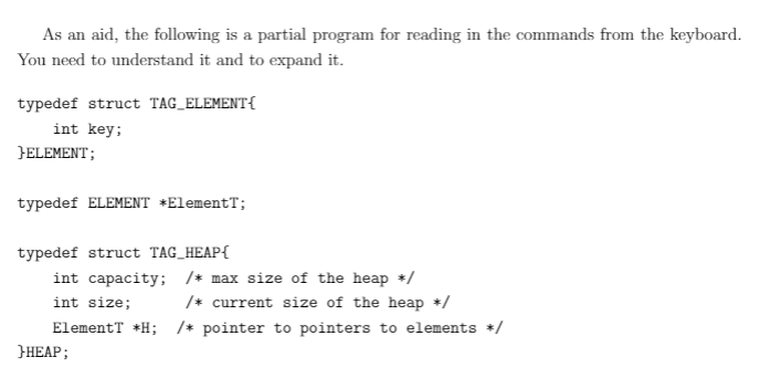 of type int. HEAP is a data type that contains three fields