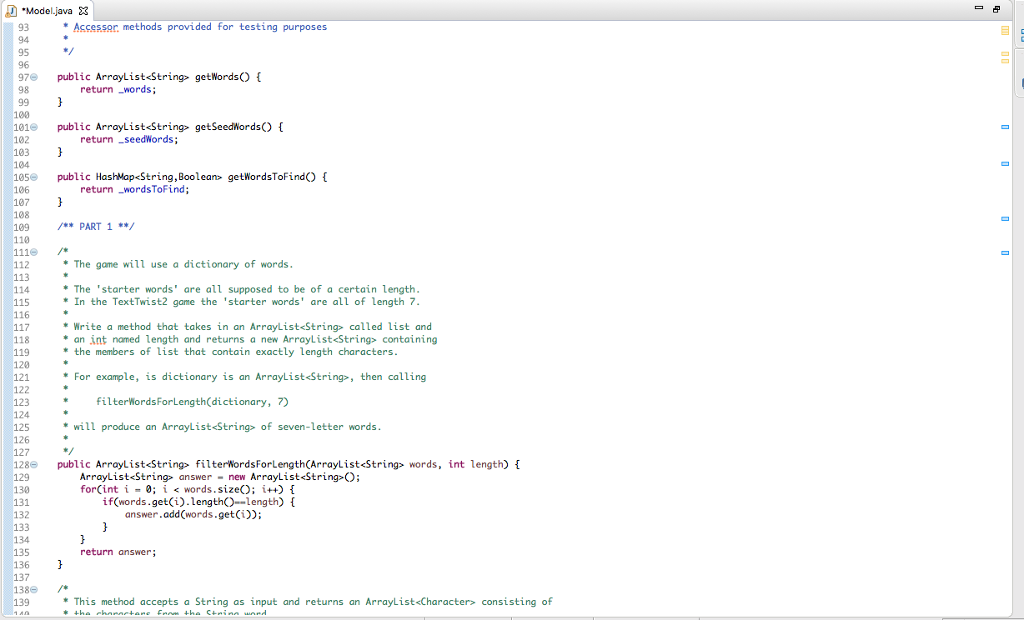 public class Model { // Determines the maximum length of a word
