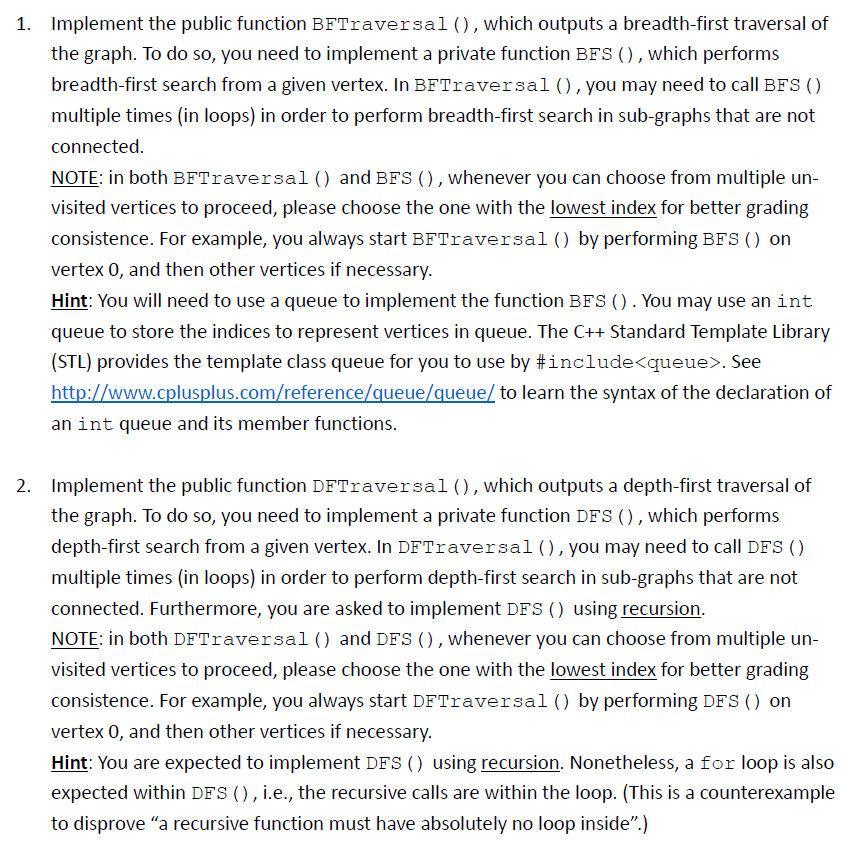  #include #include using namespace std; class Graph { public: Graph(int n);