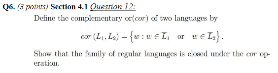 Do not just copy another solution. Q6. (3 points) Section 4.1 Question