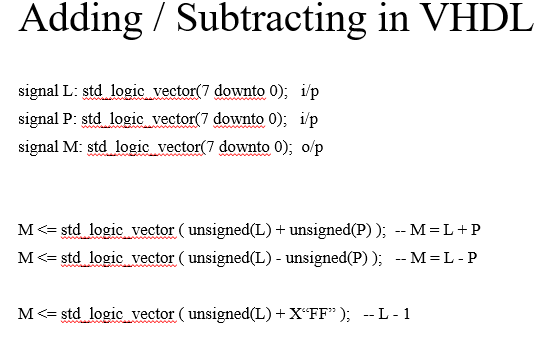use IEEE.nuneric std.all: arithCln 1 entity arithUnit is : in std logic