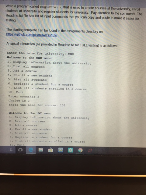 Need help with C programming homework! Several functions are complete, the picture
