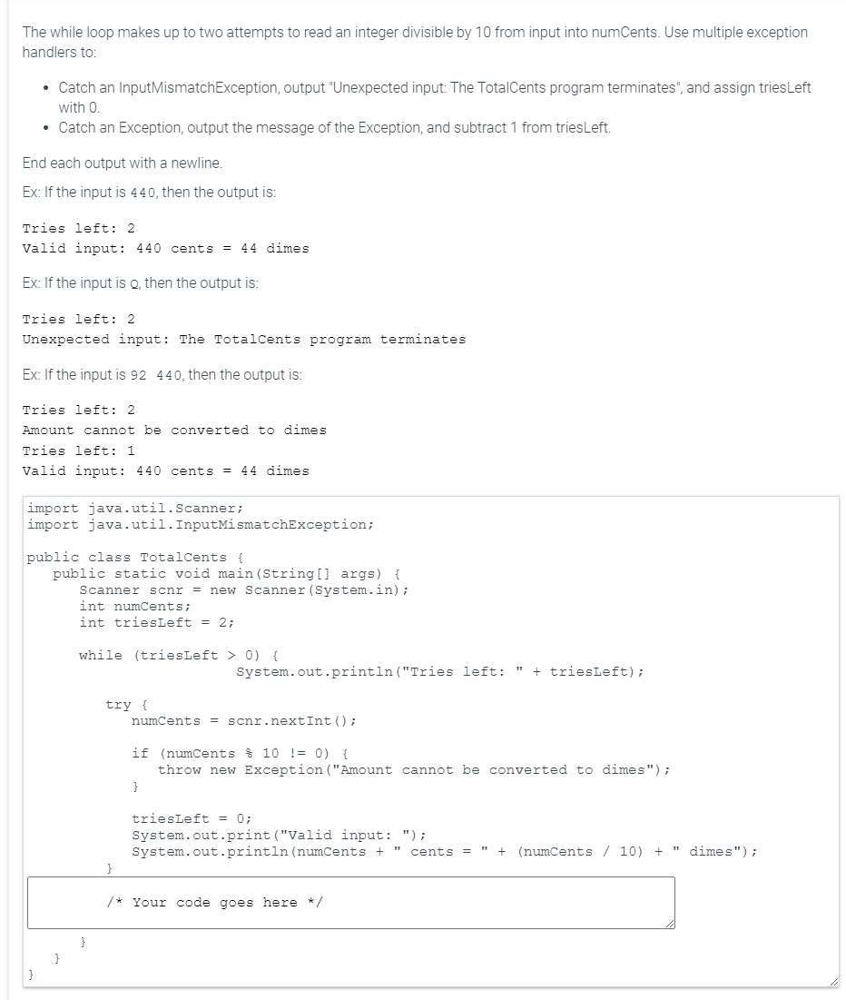 The while loop makes up to two attempts to read an