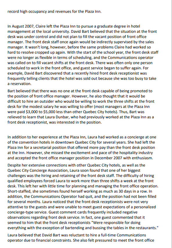 Manager of the Plaza Inn, just finished reading a letter from the