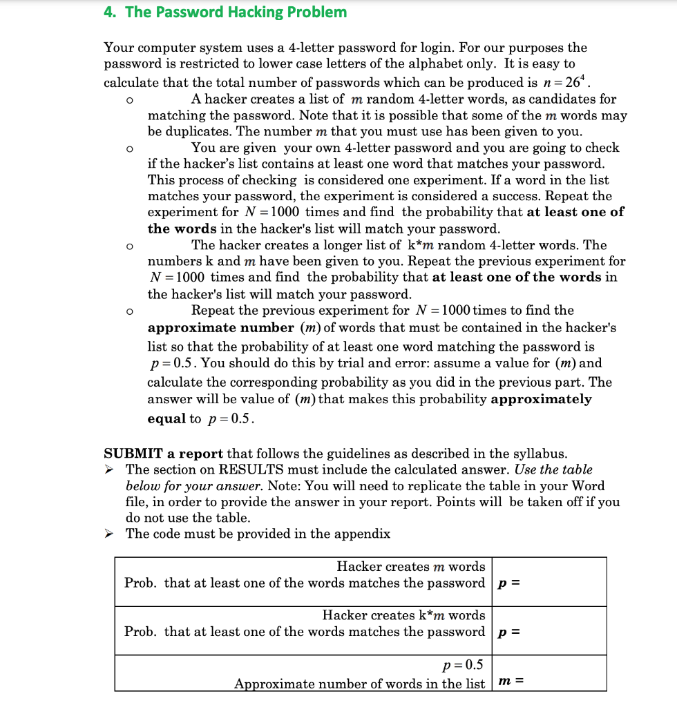 Using Phyton, Matplotlib, Please have the code and output m = 80,000