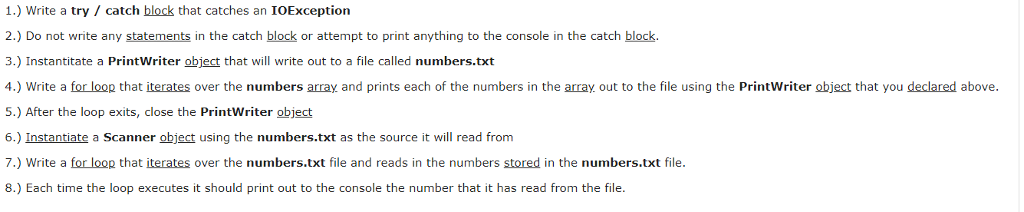 How can i write this in java? Thank you. 1.) Write a