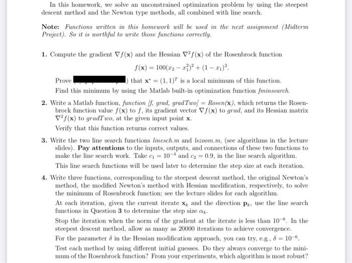 problem and the purpose is to code/create functions to solve certain math