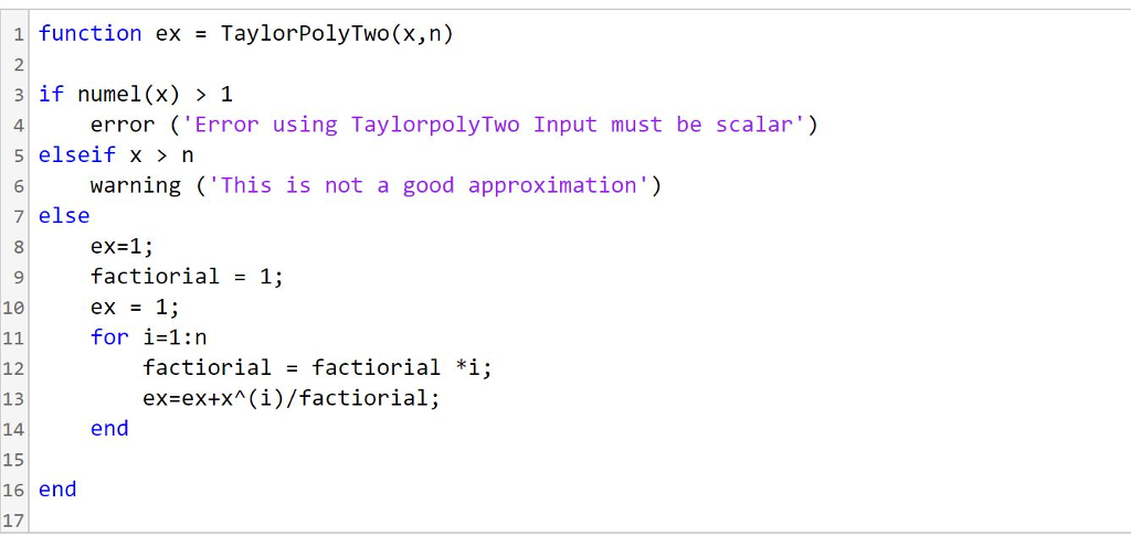 polynomial of degree n for ex, for any given x, is: 2!
