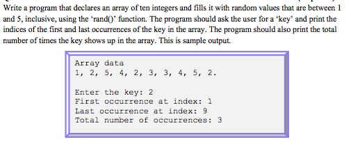  In C programming language Write a program that declares an array