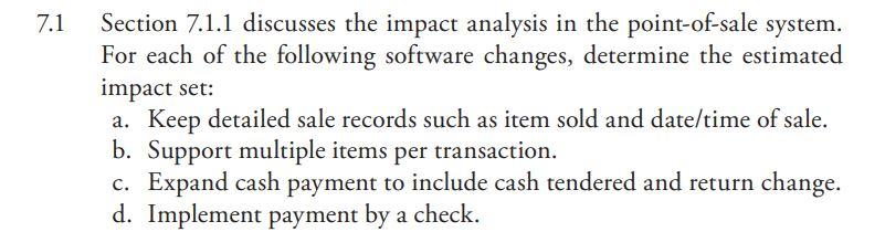 Attaching section 7.1.1 for reference: 1 Section 7.1.1 discusses the impact